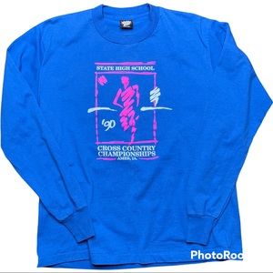 Vintage Screen Stars Best 1990 Cross County State Champs Ames, IA Shirt Size L